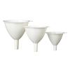 Metaltex Assorted Size Polypropylene Plastic Funnels White Set of 3 257190