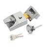 Yale Front Door Manual Deadlock Chrome plated 40mm P-85-CH-CH-40