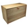 Apollo Rubberwood Drop-Front Style Bread Bin Wooden Brown H 25cm x W 41cm x D 25cm 6821