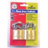 Sterling 40mm Brass Double-Locking Padlocks Pack of 2