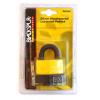 Blackspur Heavy Duty Weatherproof Laminated Steel Padlock With Keys Yellow and Black 50mm PD352