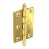 Securit One Pair Double Steel Washered Hinges With Finials Polished Brass 75mm S4131