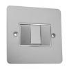 Three-Gang Two-Way Plate Switch With Insert Chrome-Polished and White 10A LG203-FPCW