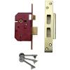 Union Insurance Five Lever Mortice Sashlock With Extended Bolt Projection Polished Brass 80mm and 20mm Y2234E-PL-3.0