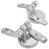 Oracstar Chrome Finish Wooden Toilet Seat Hinge 2Pk PPS78