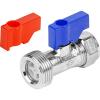 Washing Machine Straight Valve With Handles Red And Blue 15mm x 0.75-Inch 45047