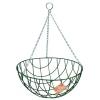 Kingfisher Hanging Basket With Chain Silver and Green 12-Inch HB12G