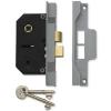 Union Silver Enamel Two Lever Rebated Mortice Lock With Two Keys 76mm Y2242-SE-3.00