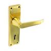 Securit Victorian Brass Lock Handles 150mm 1 Pair S7200 