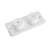 Securit Double Towel Holder White S6361