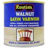 Rustins Satin Finish Polyurethane Varnish Walnut 250ml POSW250 | Extra Tough Polyurethane for Interior Use