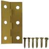 Extruded Butt Hinges And Screws Brass Plated 50mm 2Pk 30672