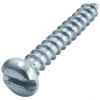 Bulk Hardware Slotted Pan Head Bright Zinc Plated Self Tapping Screws Bright Silver 4mm x 25mm 10Pk 30332