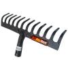 Amtech 12-Tooth Forged Carbon Steel Garden Rake Head Metallic Grey U1400