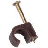 Co-Axial Cable Clips Brown 6mm 20Pk EK145