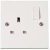 One-Gang Switched Socket White EK007