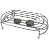 Apollo Chrome-Plated Oval-Shaped Trivet With Candles Holders 3467