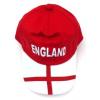 England Text Design Cap White and Red