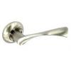 Securit Nickel Lunar Latch Handles Satin And Clear 50mm S3484