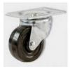 Shepherd Heavy Duty Swivel Caster Black And Silver 4-Inches 9480