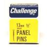 Challenge Bright Steel Panel Pins Silver 13mm 24Pk 10602 