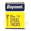 Bayonet Steel Carpet Tacks Blued Black 30mm 10212