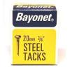 Bayonet Blued Fine Cut Steel Tacks Metallic Black 20mm 50g 10208 