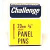 Challenge Bright Steel Panel Pins Bright Silver 20mm 50g 10606 