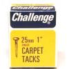 Challenge Zinc Plated Carpet Tacks Metallic Silver 25mm 1-Inch 40g 11404 