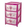 Mobile Storage 3 large Drawer- Pink