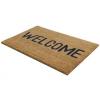 JVL Welcome Design PVC Backed Coir Mat Brown 33.5cm x 60cm 02-424