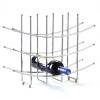 Chrome Finish Smart Pinball Wave Wine Rack 44 x 11 x 35cm SK-21