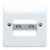 MK One Gang TV FM Twin Co-Ax Socket White K3523WHI