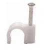 Bulk Hardware Round Cable Clips White 5.0mm 30812