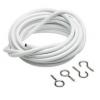 Bulk Hardware Starpack Curtain Wire With Two Hooks and Eyes White 150cm 72389 