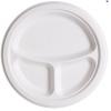 Three Compartment Plastic Plates Assorted 25Pk 20031