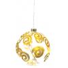 DRW Light-Up Glass Ball LED Yellow 15cm NAH1414