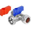 Oracstar Washing Machine Tee Valve With Handles Red and Blue PK245