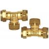 Oracstar Compression Equal Tee Fitting Brass 15mm 2Pk PF205