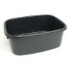 Lucy Small Oblong Plastic Washing Up Bowl Black 33cm 13-Inch L1610209 