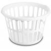 Whitefurze Round Laundry Basket Cream 48cm H191C8