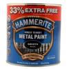 Hammerite Direct To Rust Metal Paint Smooth Black 1Ltr | 8 Year Protection | Quick Drying | No Need to Prime or Undercoat