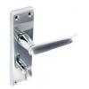 Securit One Pair Flat Bathroom Handle Chrome Plated 150mm S2707