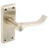 Securit Brushed Nickel Scroll Latch Handle 100mm 1 Pair S2721 