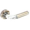 Securit One Pair Satin Classic Latch Handles Chrome Plated 54mm S3480