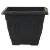 Whitefurze Venetian Planter Black Square 22cm G020485 | Material - Plastic