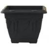 Whitefurze Venetian Planter Black Square 38cm G020445 | Material - Plastic