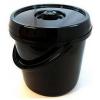 Whitefurze Black Nappy Bucket With Lid 14Ltr H07036