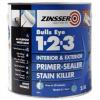 Zinsser Bulls Eye 1 2 3 Interior and Exterior Primer Sealer Stain Killer White 2.5Ltr ZIN610214 