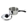 Pendeford Housewares Polished Steel Sauce Pan With Chip Basket Black 20cm P037